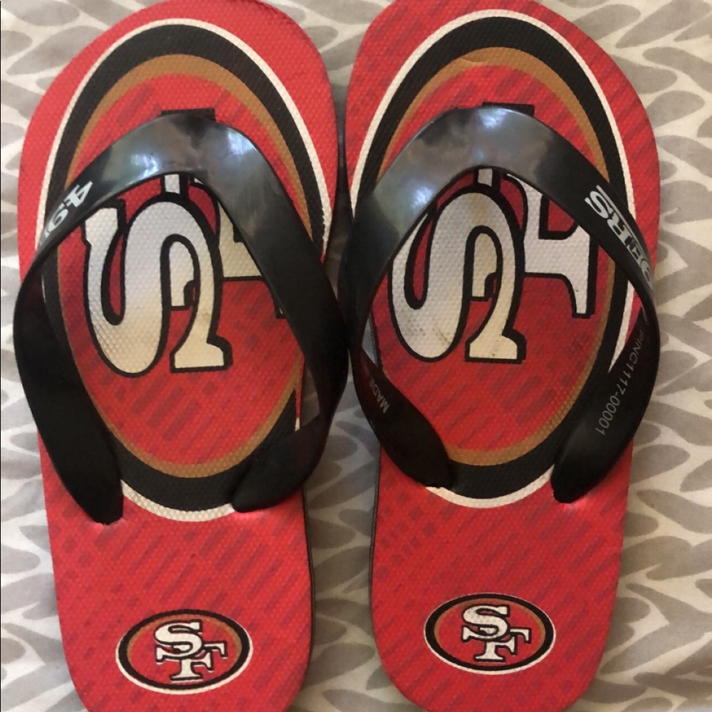 49ers toddler flip flops